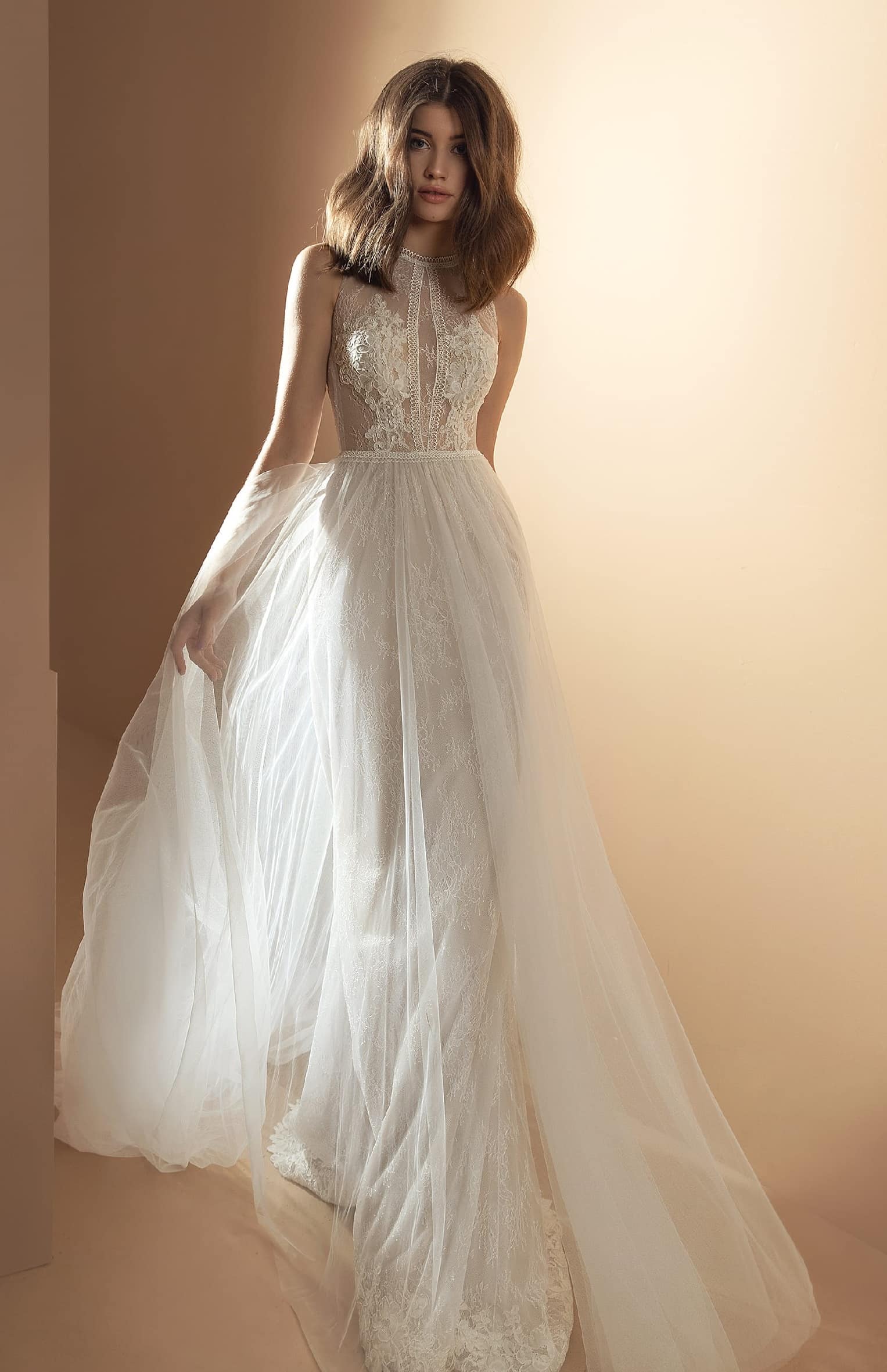 Свадебное платье со съемной юбкой L2001